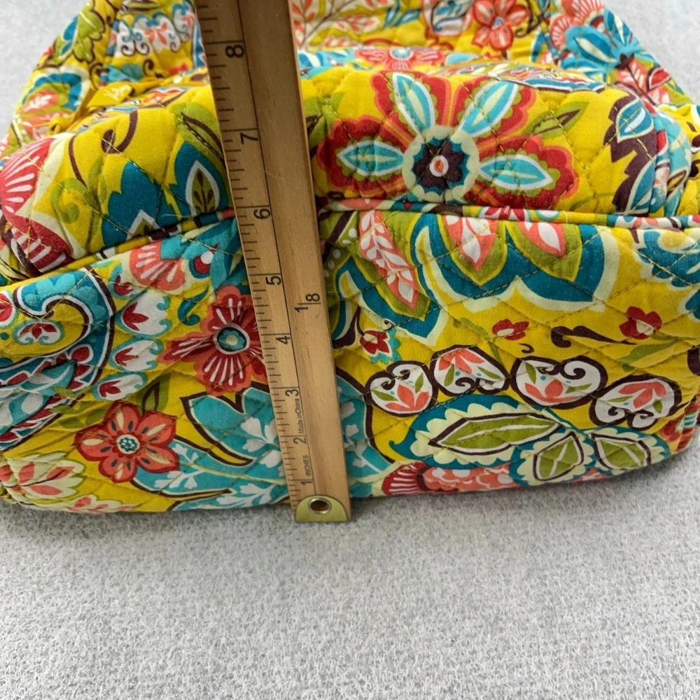 VERA BRADLEY Backpack Provencal Yellow Floral Paisley Colorful Quilted